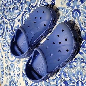 Blue youth crocs